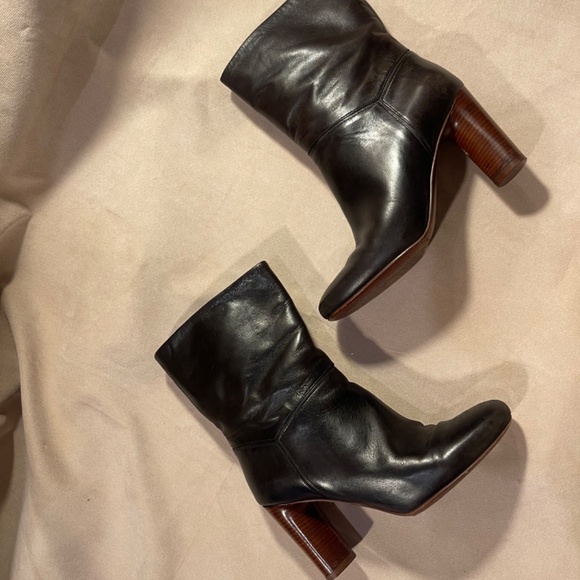 Black Leather Ankle Boots Marc Jacobs Y2k - Picture 2 of 7